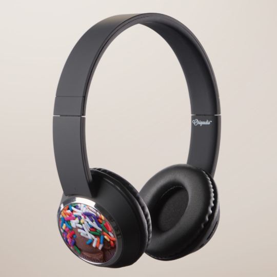 Warm Thoughts - Dark Chocolate Ice Cream with Rainbow Sprinkles Headphones by someartworker on Zazzle
