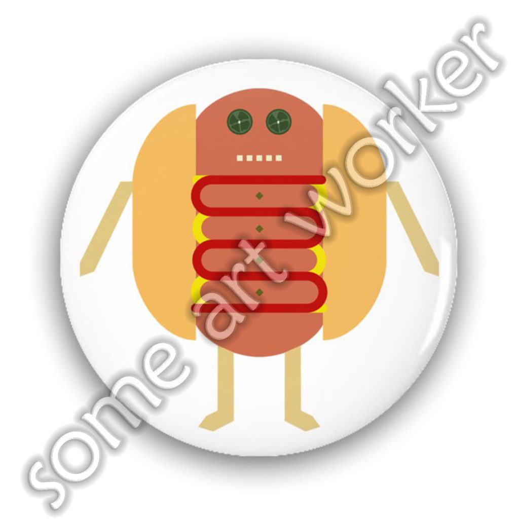 Stubby Lil Weenie. 1.25" or 2.25" Pinback Button ⁣by someartworker on Etsy