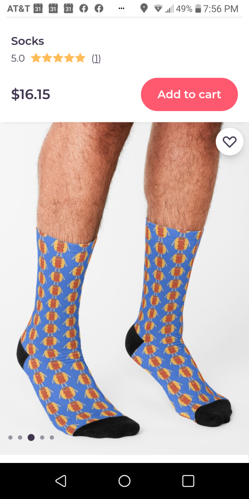 someartworker Stubby Lil Weenie socks from Redbubble