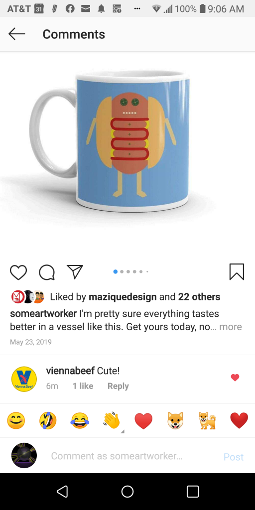 Vienna Beef on Instagram - Stubby Lil Weenie mug on Etsy by someartworker