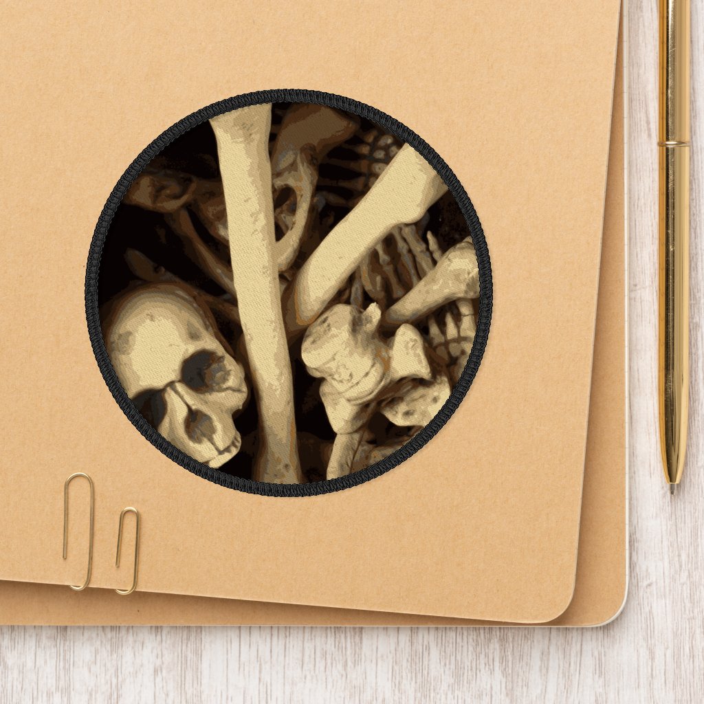 Caldron of bones. Patch Adhesive on Zazzle by someartworker