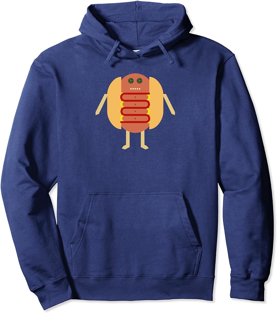 Stubby Lil Weenie Navy Blue Pullover Hoodie on Amazon Merch on Demand by someartworker