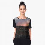 Sunset - April 6, 2018 7:34PM. Women's Chiffon Top by someartworker on Redbubble