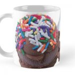 Warm Thoughts - Dark Chocolate Ice Cream with Rainbow Sprinkles Mugs by someartworker on Redbubble