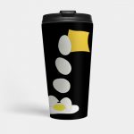 Food Fight - Cheese vs Egg. Travel Mug by someartworker on Teepublic